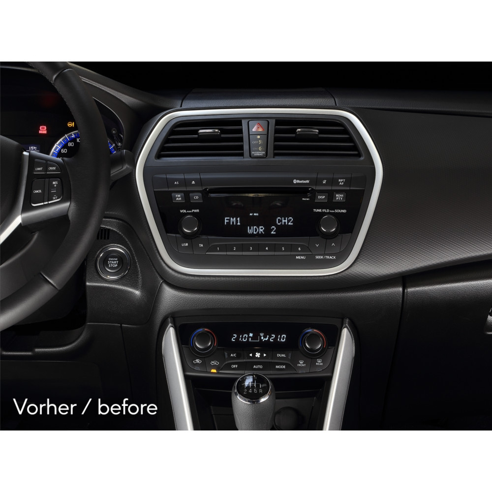 Montagerahmen 2-DIN Suzuki SX4 S-Cross, schwarz