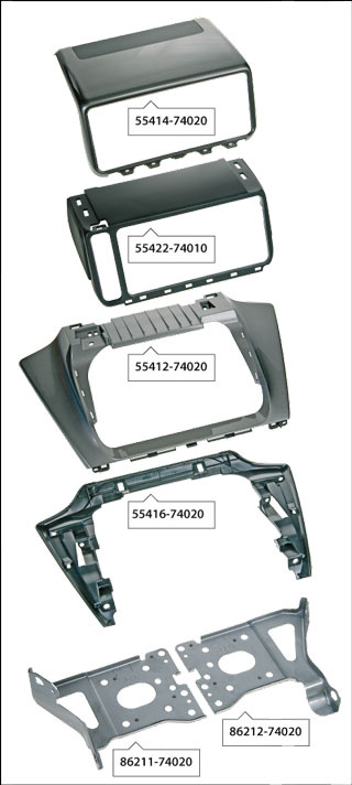 Montagerahmen 2-DIN Toyota IQ 2009-
