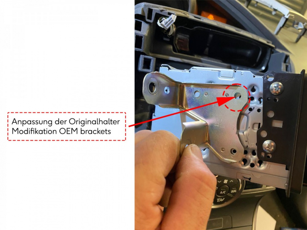 Einbaurahmen 2-DIN Toyota Verso 2009-2018 silber