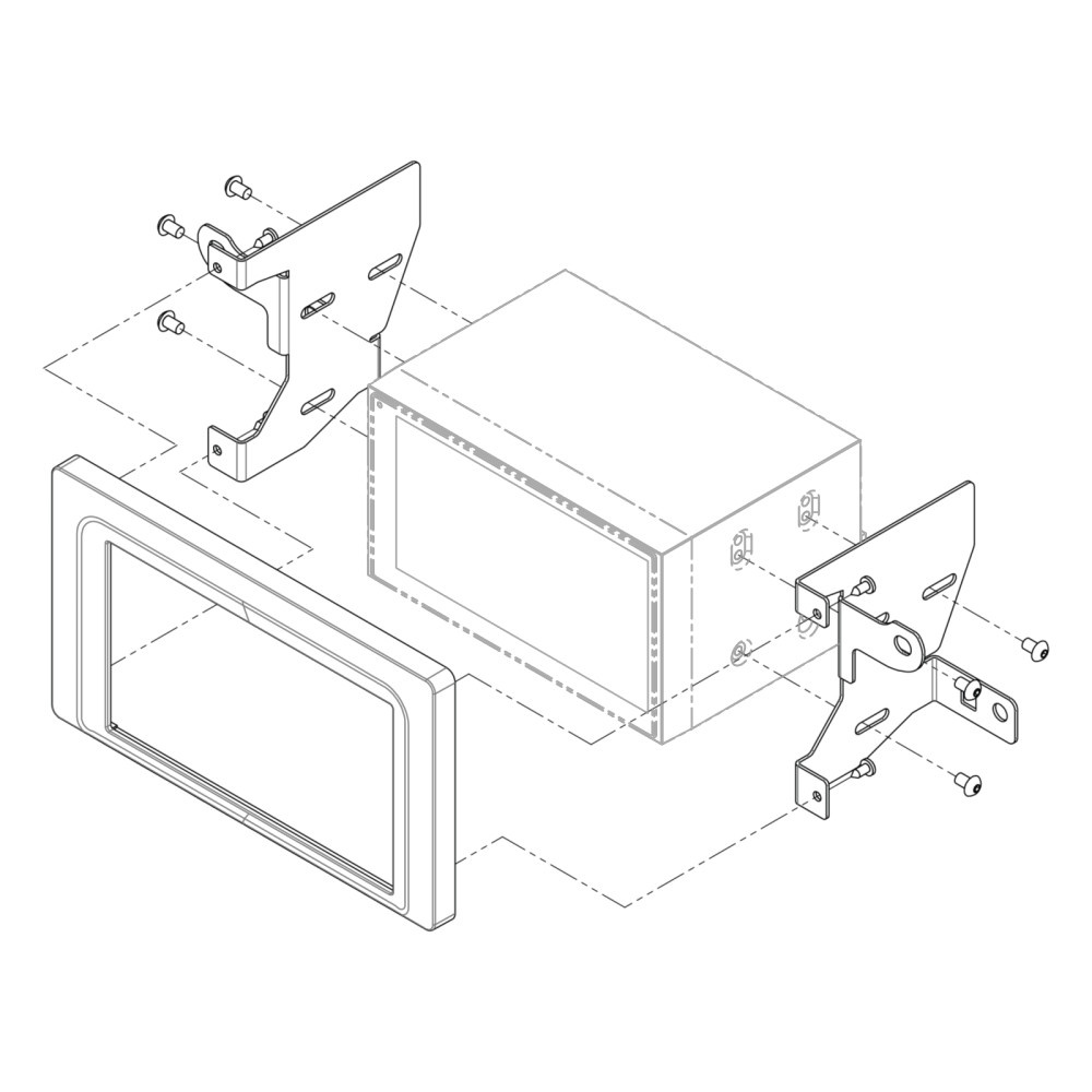 Einbaurahmen 2-DIN Toyota Aygo X, Piano Black