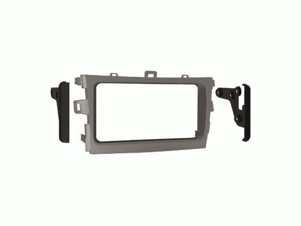 Einbaurahmen 2-DIN Toyota Corolla 2009-2013, silber