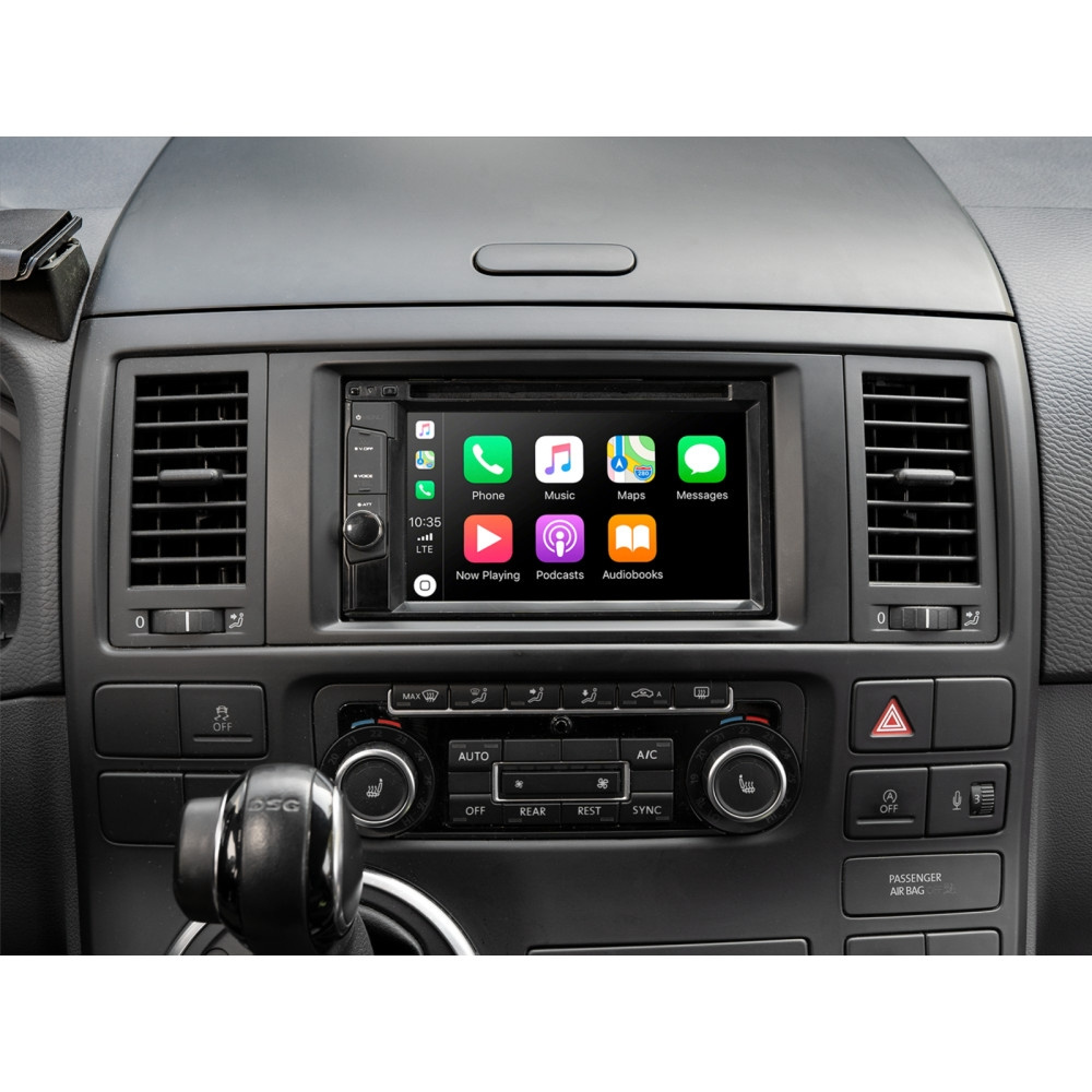 Einbaurahmen 2-DIN VW T5/Touareg, schwarz