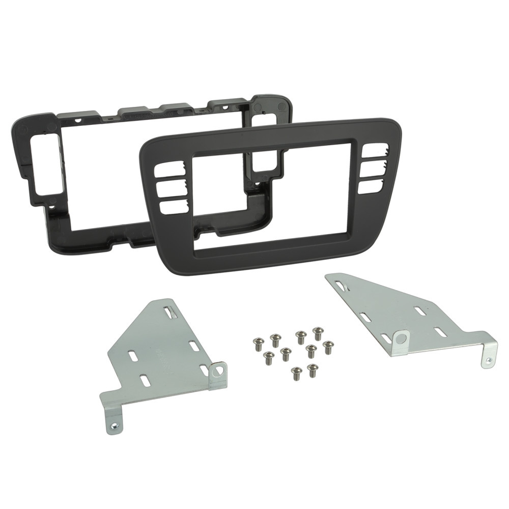 Einbaurahmen 2-DIN Seat/Skoda/VW, schwarz