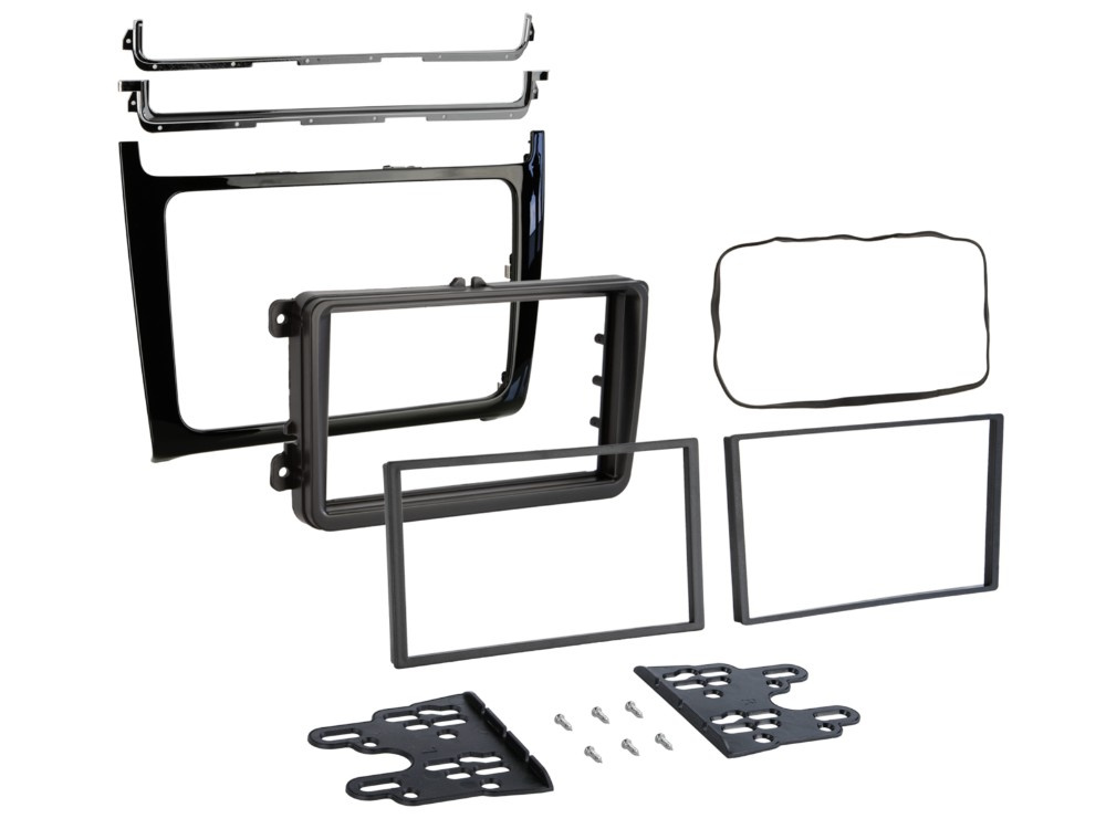 Einbaurahmen 2-DIN VW Polo 2014-2017, Piano Black