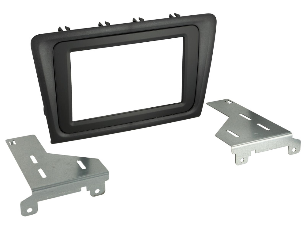 Einbaurahmen 2-DIN Skoda Rapid, schwarz