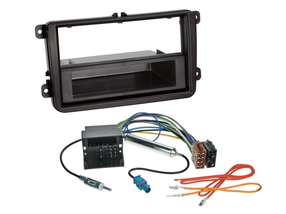 1/2-DIN Einbauset mit Ablagefach Seat/Skoda/VW