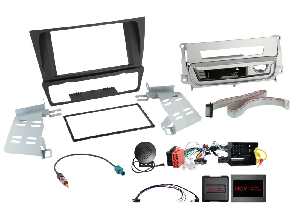 ACV Einbauset 2-DIN BMW 3er Serie, silber
