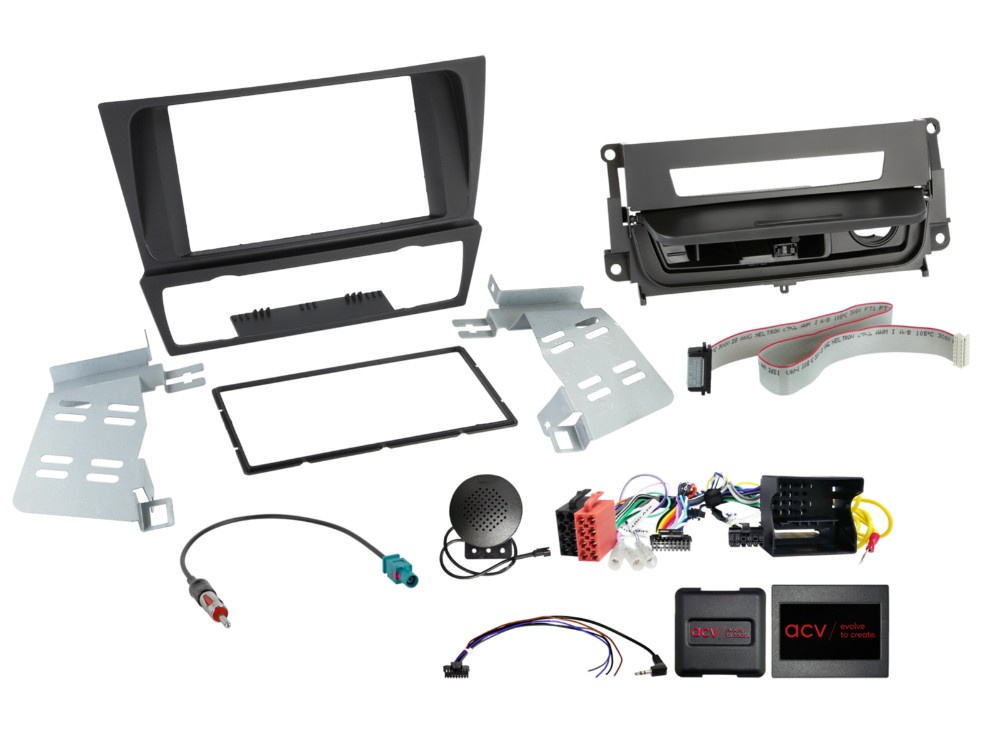 ACV Einbauset 2-DIN BMW 3er Serie E90/E91, schwarz