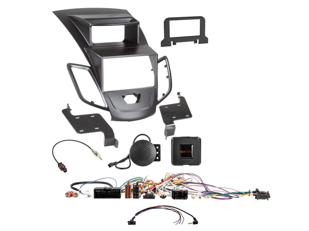 2-DIN Einbauset Ford Fiesta, schwarz
