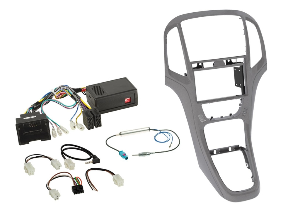 ACV Einbaukit 2-DIN Opel Astra J, titan grau