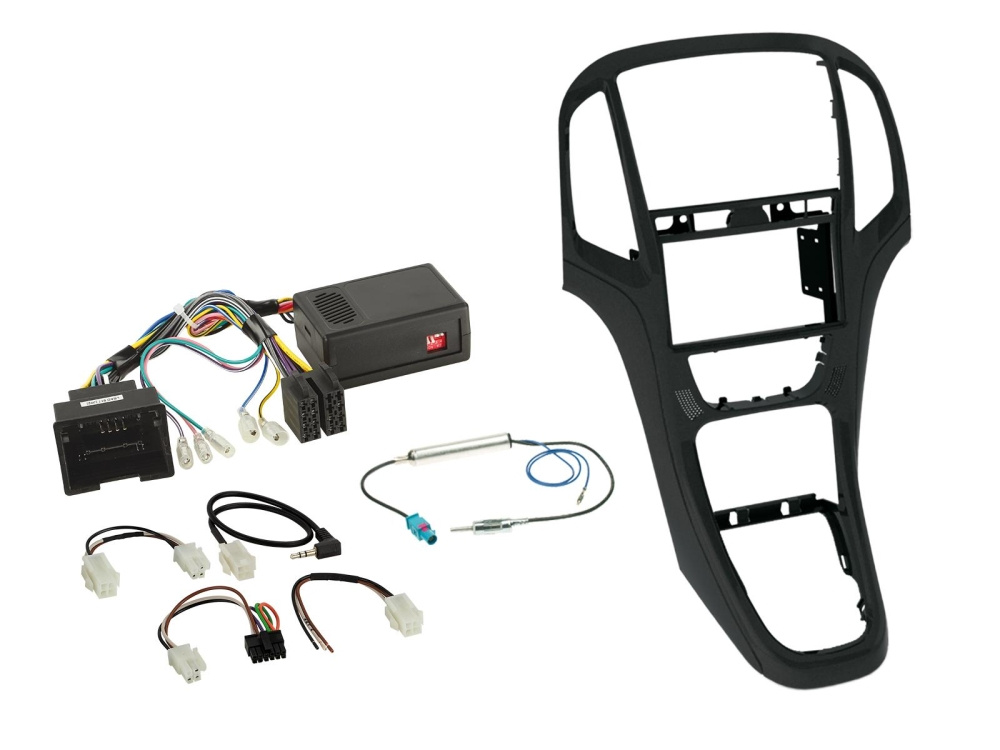 ACV Einbaukit 2-DIN Opel Astra J, perlenschwarz