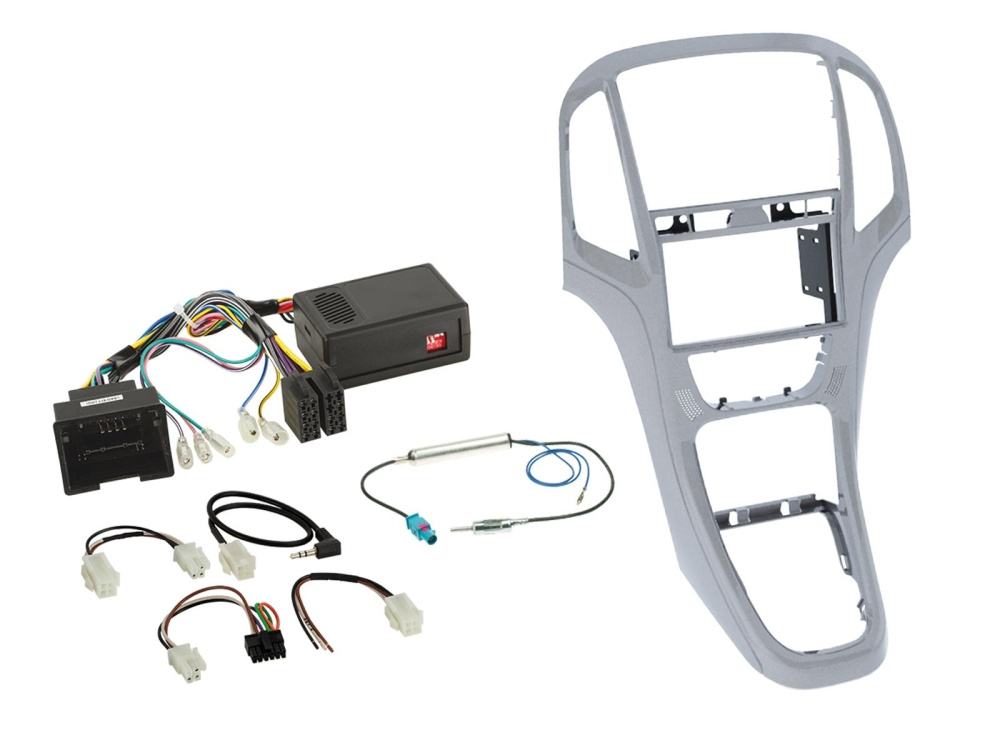 ACV Einbaukit 2-DIN Opel Astra J, platin silber