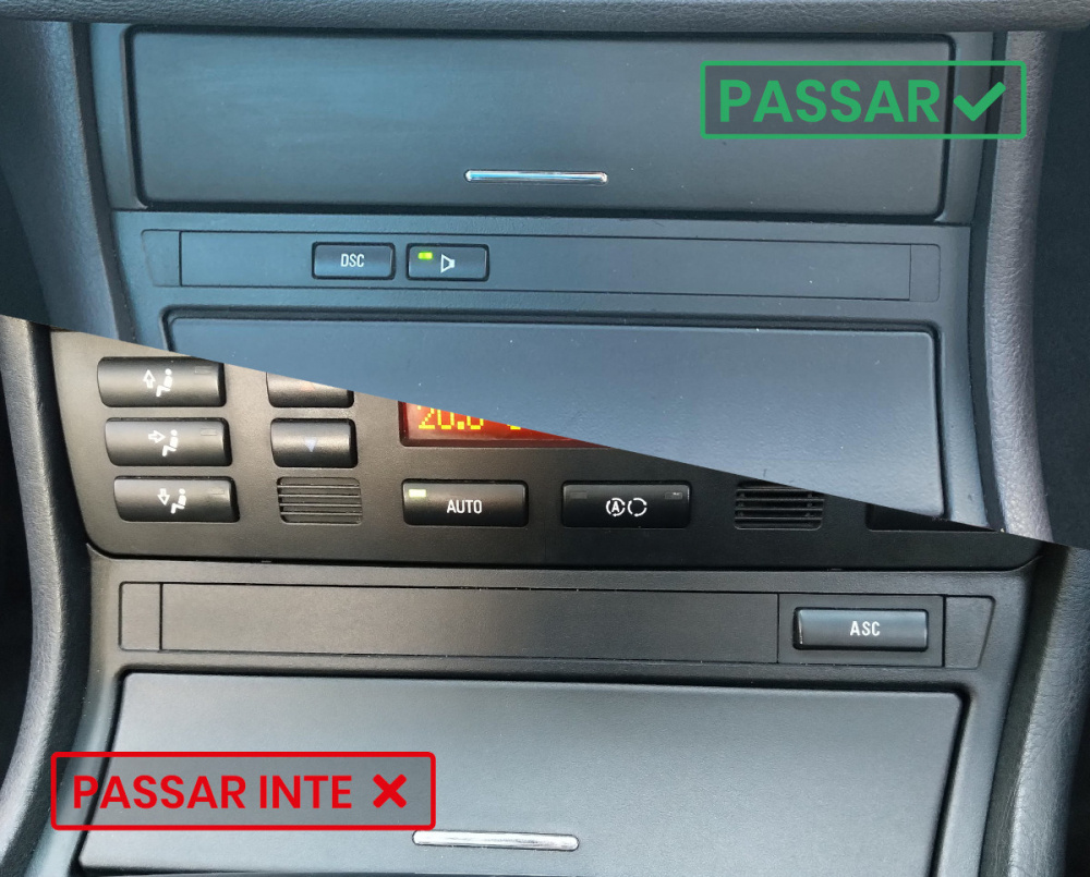 Verlagerungsset für Klimabedienelemente (integrierte Tasten), BMW E46