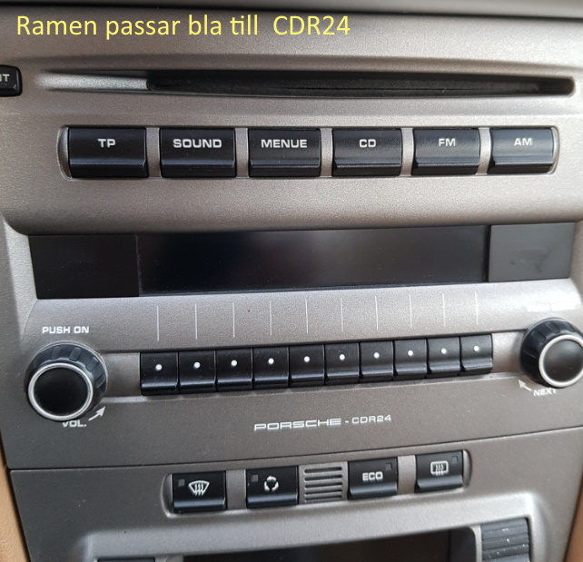 Montagerahmen Doppel-DIN Porsche 911