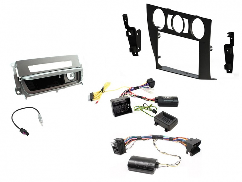 Einbauset BMW 3-Serie E90 06-14, manuelle Klimaanlage, Silber