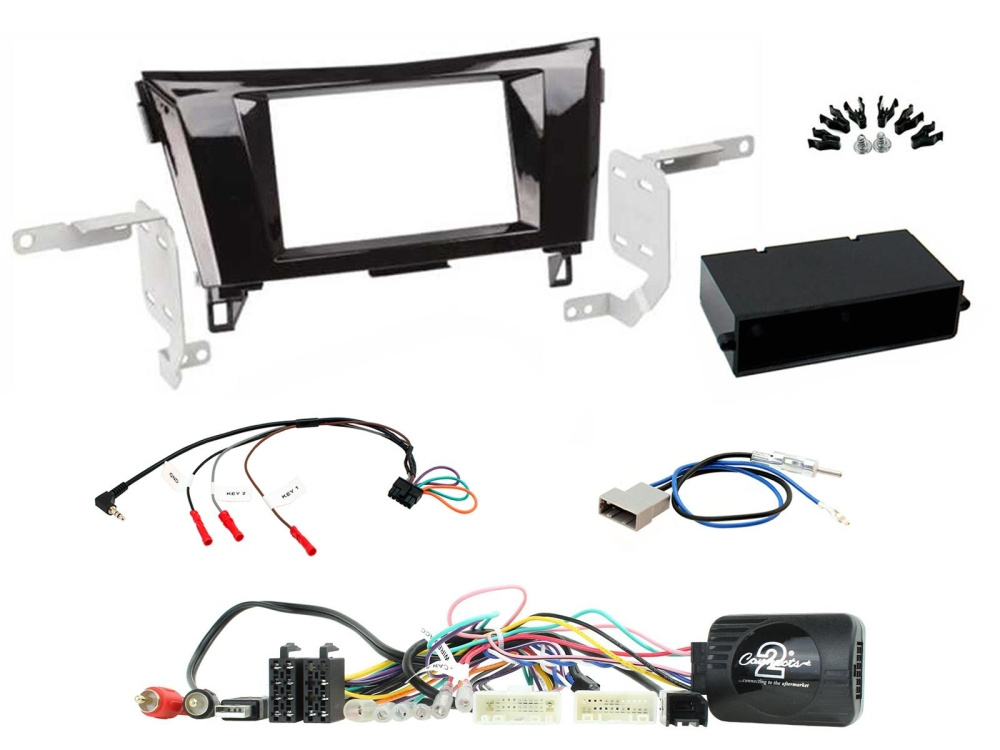 Einbauset Nissan X-Trail/Qashqai 2014> Schwarz