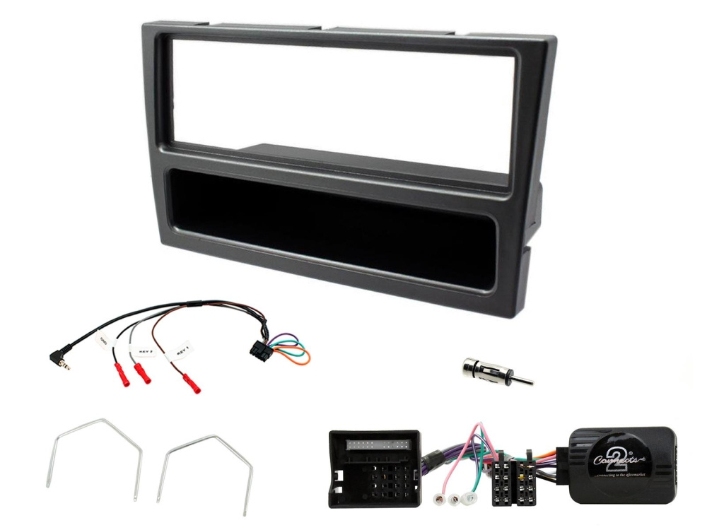Einbausatz Opel Astra 04-10, Single-DIN, blaugrau