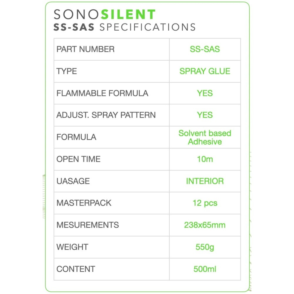 SONO Silent SS-SAS Sprühkleber, 500 ml