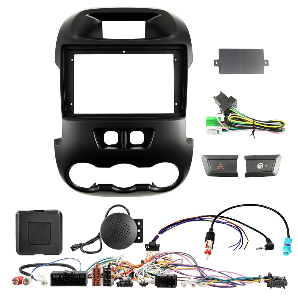 Auto-Connect Einbaukit für 9-Zoll-Autoradio, Ford Ranger 2012-2016, schwarz