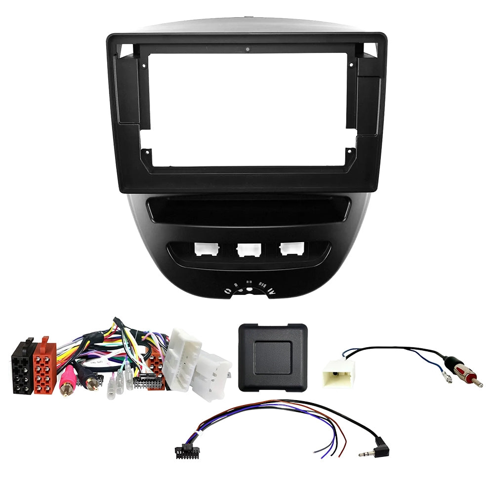 Auto-Connect Einbauset für 9-Zoll-Autoradio, Toyota Aygo, Citroën C1 und Peugeot 107