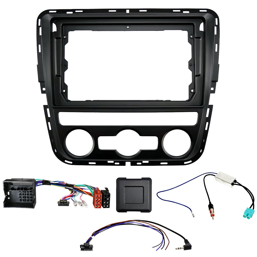 Auto-Connect Einbauset für 9-Zoll-Autoradio, Volkswagen Passat B7 2011-2015, Klimaautomatik