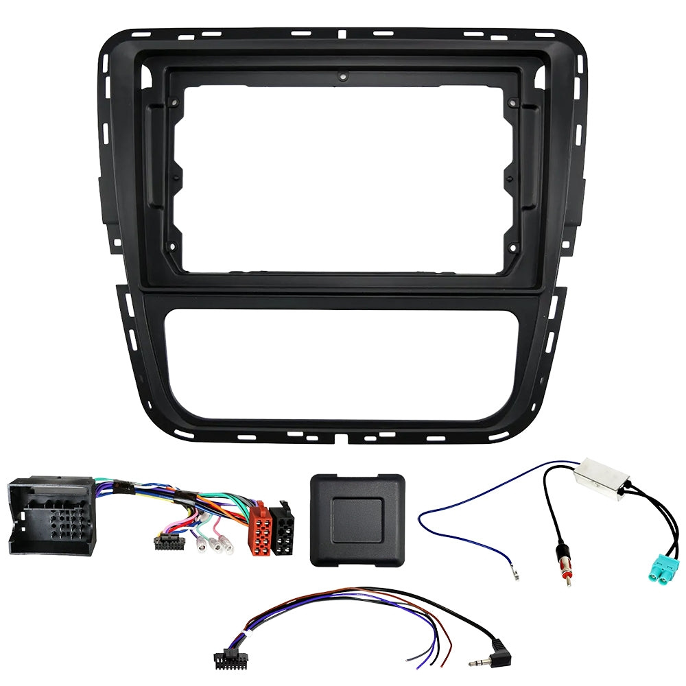 Auto-Connect Einbauset für 9-Zoll-Autoradio, Volkswagen Passat B7 2011-2015, manuelle Klimaanlage