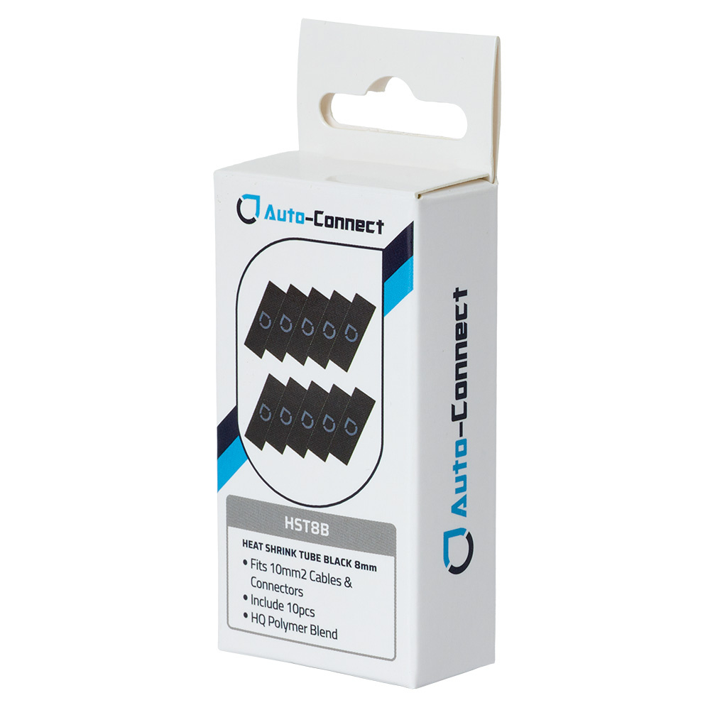 Auto-Connect 10er-Pack Schrumpfschlauch 8 mm, schwarz