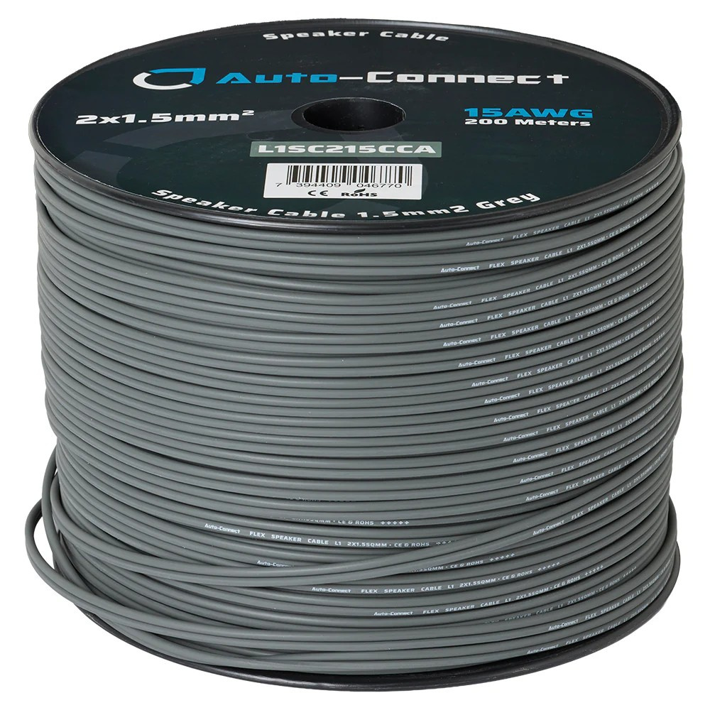 Auto-Connect CCA-Lautsprecherkabel 2x1,5 mm², laufender Meter