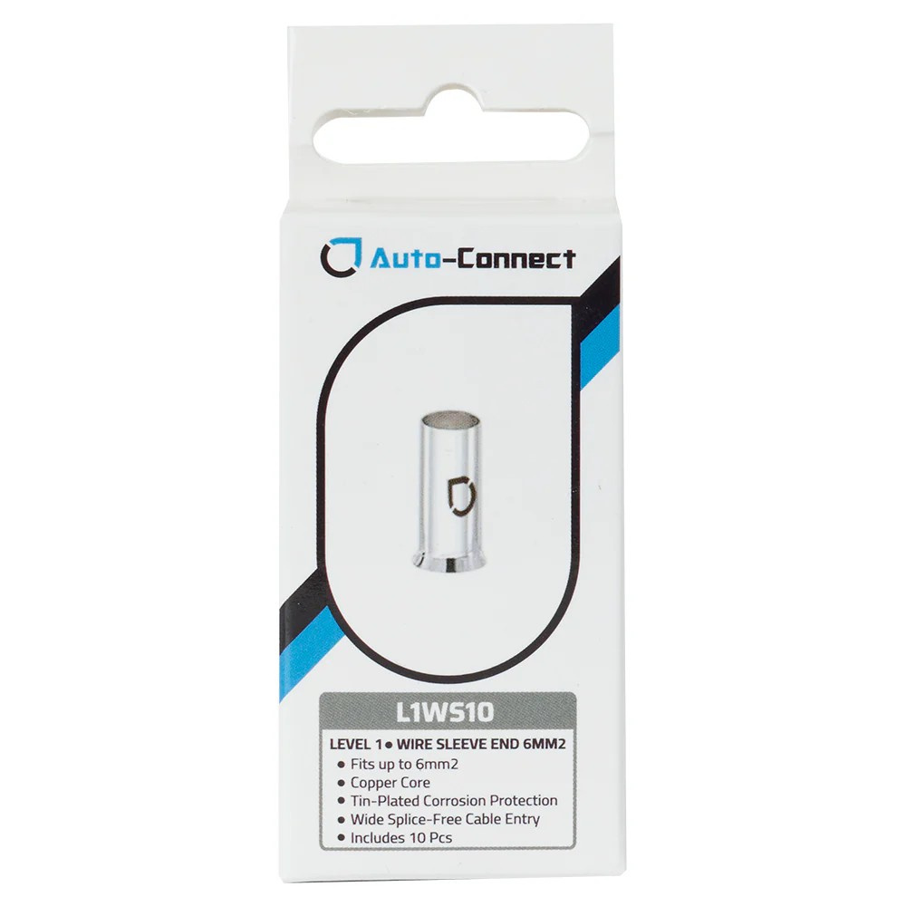 Auto-Connect L1WS10 10er-Pack Aderendhülsen, 6mm²-Kabel