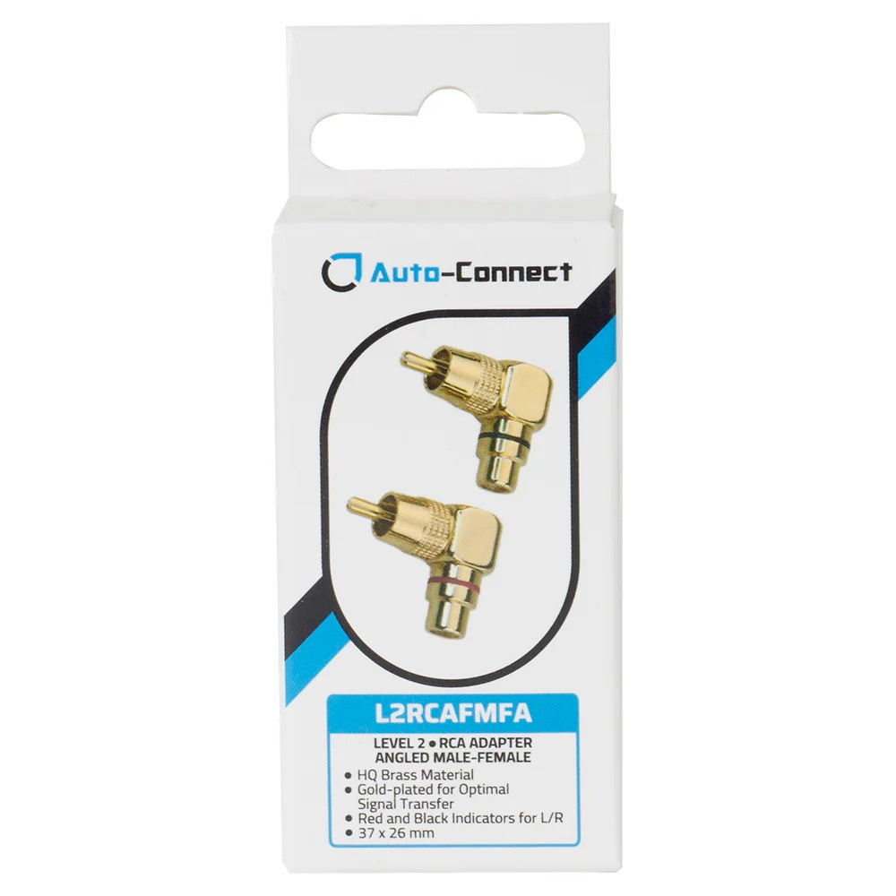 Auto-Connect gewinkelter RCA-Adapter, Stecker-Buchse