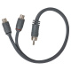 Auto-Connect verdrillter Y-Adapter für Niederpegelsignal, 1 Stecker – 2 Buchsen, 0.3 Meter, Level 2 Auto-Connect verdrillter Y-Adapter für Niederpegelsignal, 1 Stecker – 2 Buchsen, 0.3 Meter, Level 2