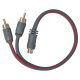 Auto-Connect verdrillter Y-Adapter für Niederpegelsignal, 1 Buchse auf 2 Stecker, 0.3 meter, Level 2 Auto-Connect verdrillter Y-Adapter für Niederpegelsignal, 1 Buchse auf 2 Stecker, 0.3 meter, Level 2