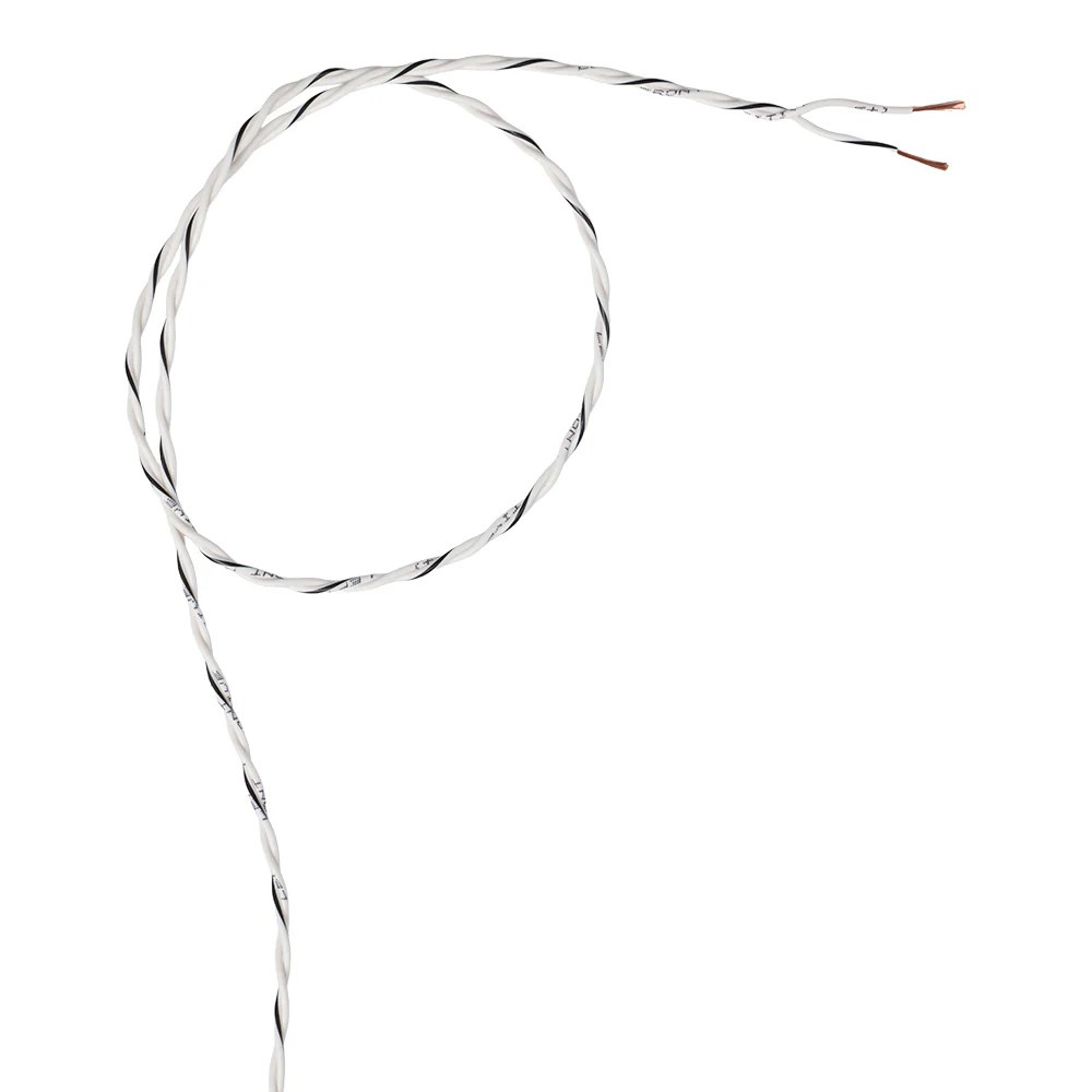 Auto-Connect verdrilltes OFC-Lautsprecherkabel 2x0.5 mm², weiß, laufender Meter