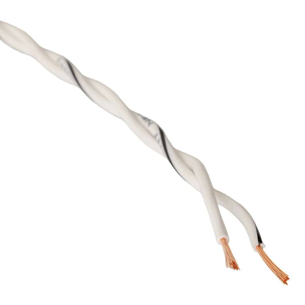 Auto-Connect verdrilltes Lautsprecherkabel 2x0.8mm² weiß, Preis pro Meter