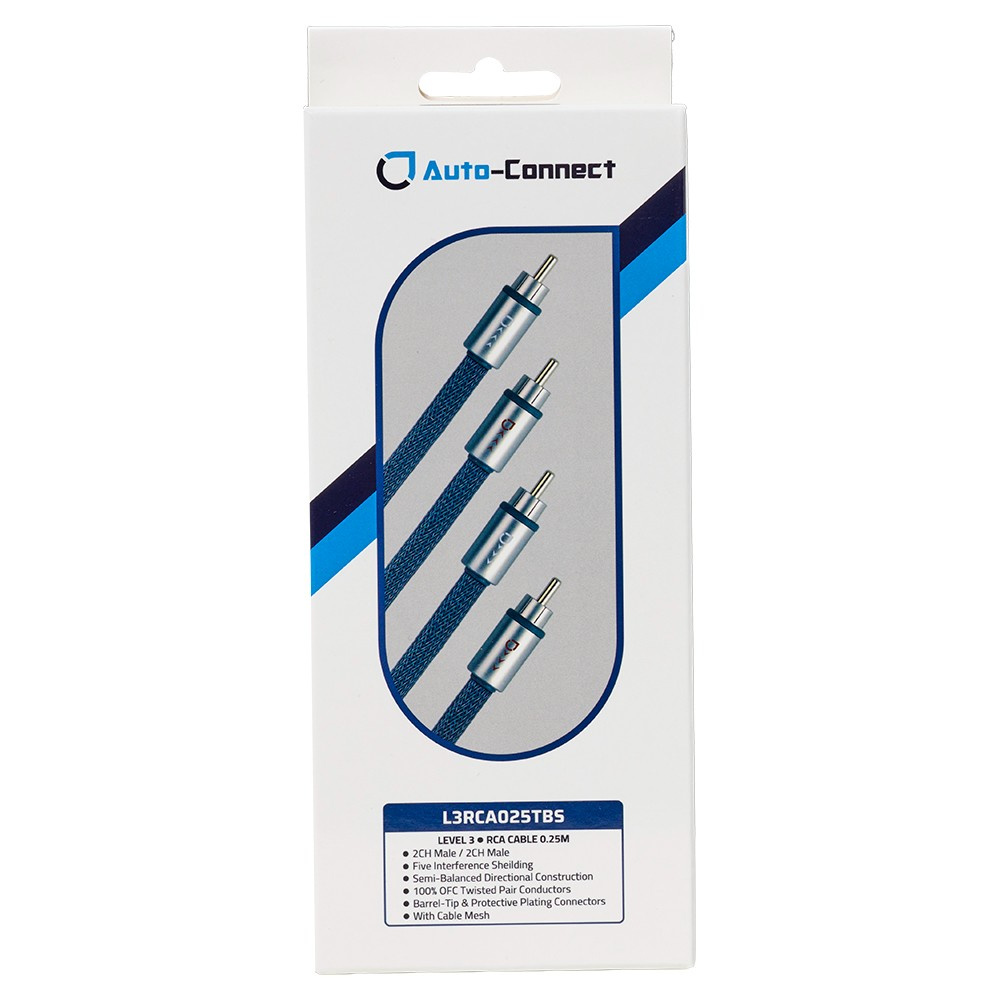 Auto-Connect verdrilltes Low-Level-Kabel 0.25 meter, Level 3