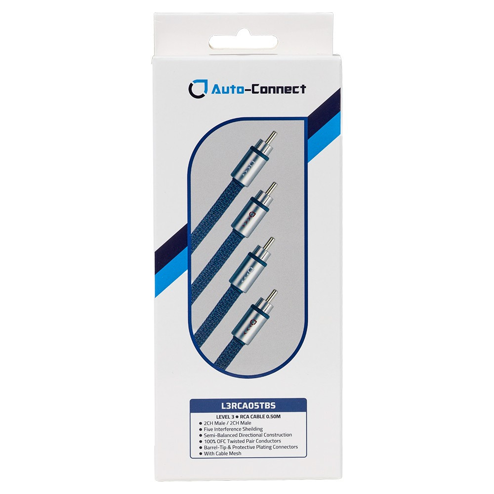 Auto-Connect verdrilltes Cinch-Kabel 0.5 Meter, Level 3