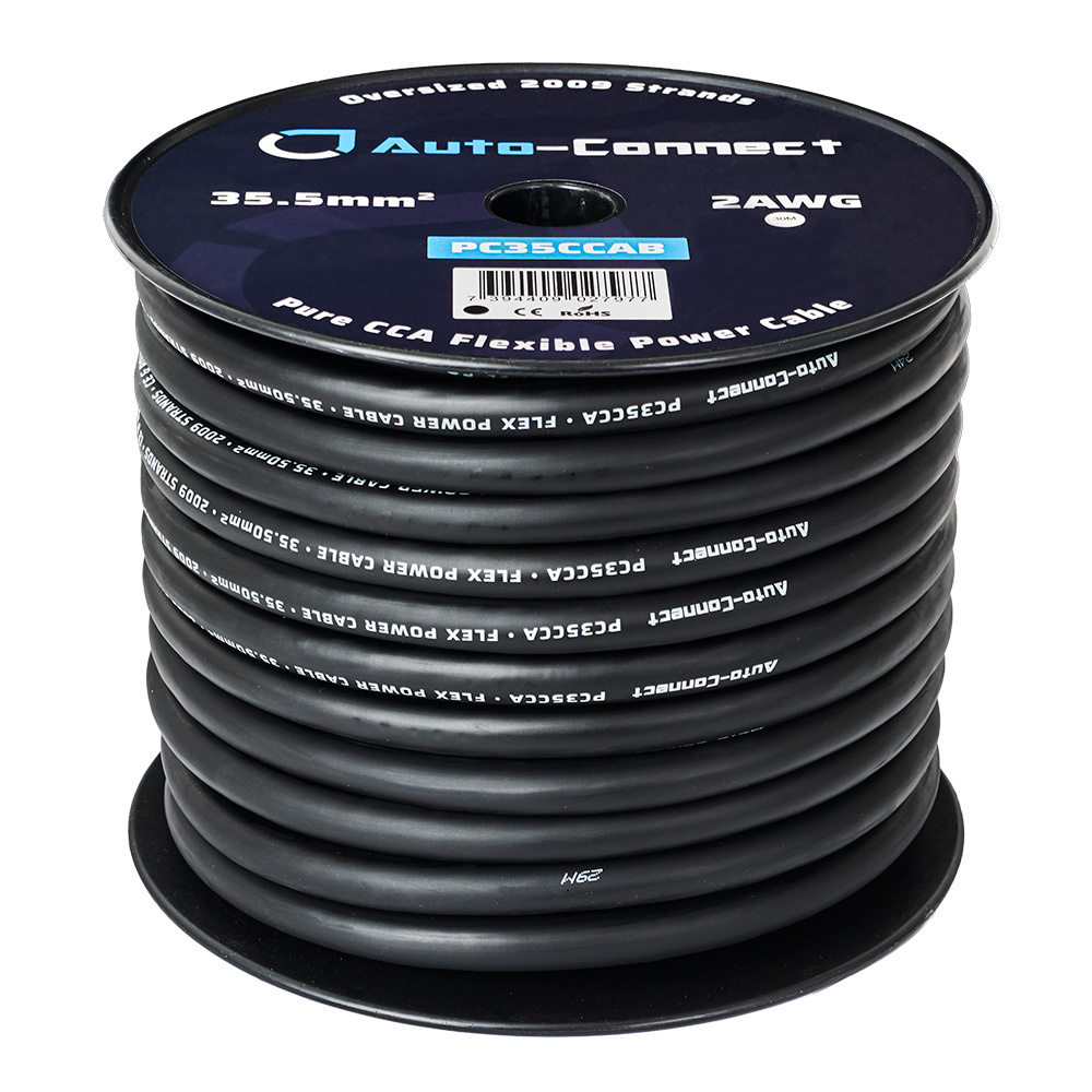 Auto-Connect schwarzes Stromkabel CCA 35.5mm², Meterware