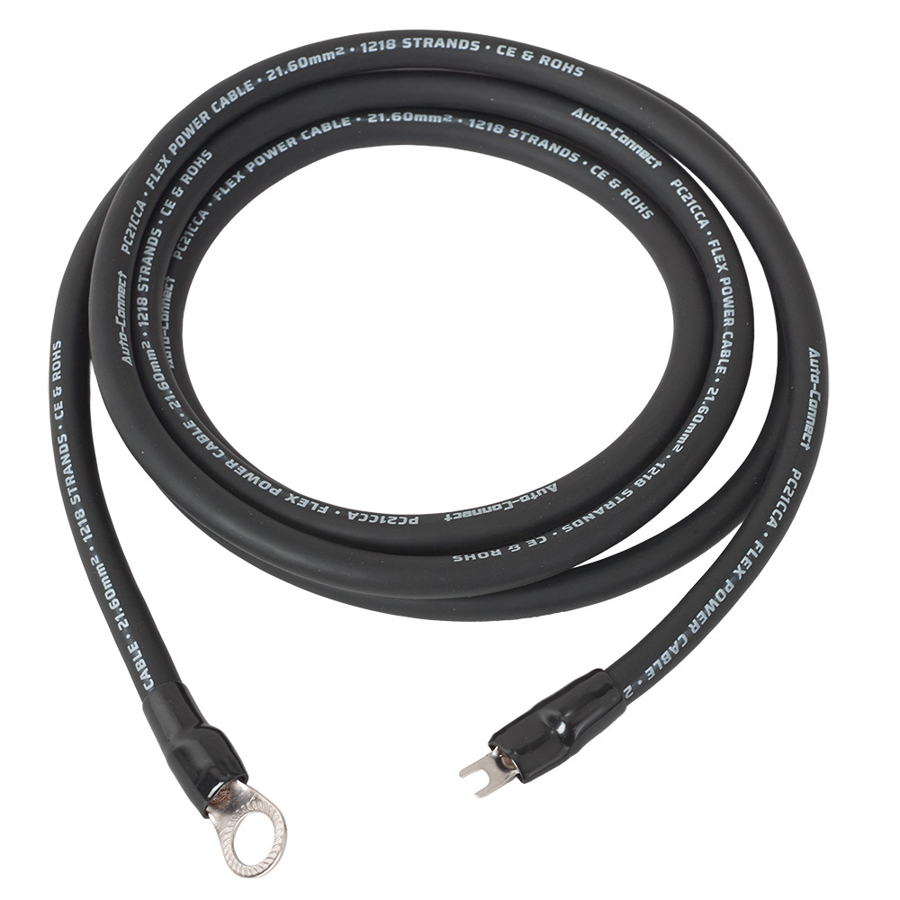 Auto-Connect 2,5 Meter Stromkabel CCA 21,6 mm², schwarz