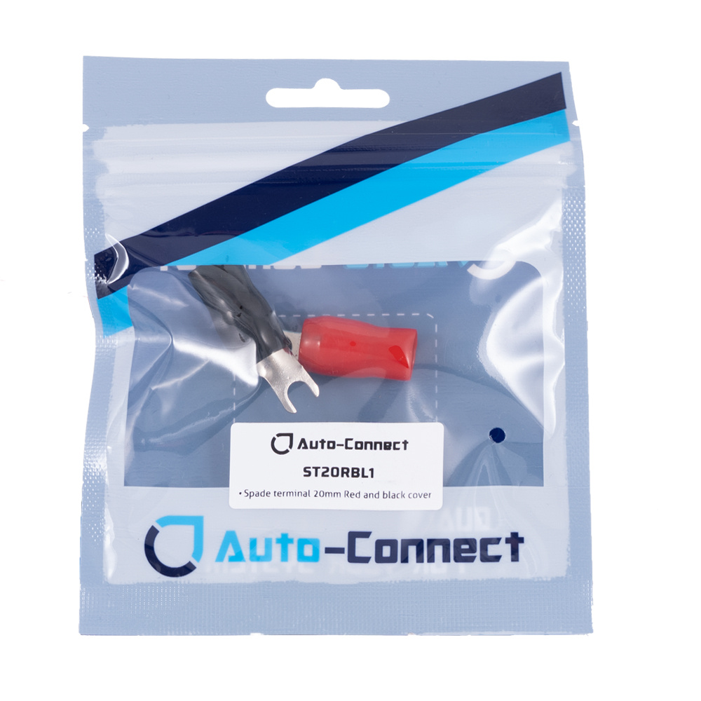 Auto-Connect roter und schwarzer Gabelkabelschuh, 20mm²