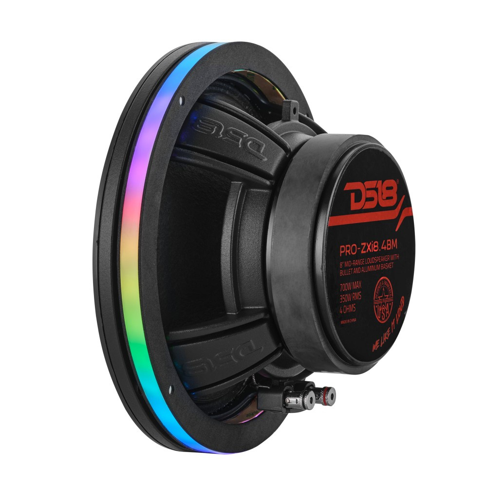 DS18 DLRING8, 8-Zoll digitaler RGB-LED-Ring für Lautsprecher/Subwoofer