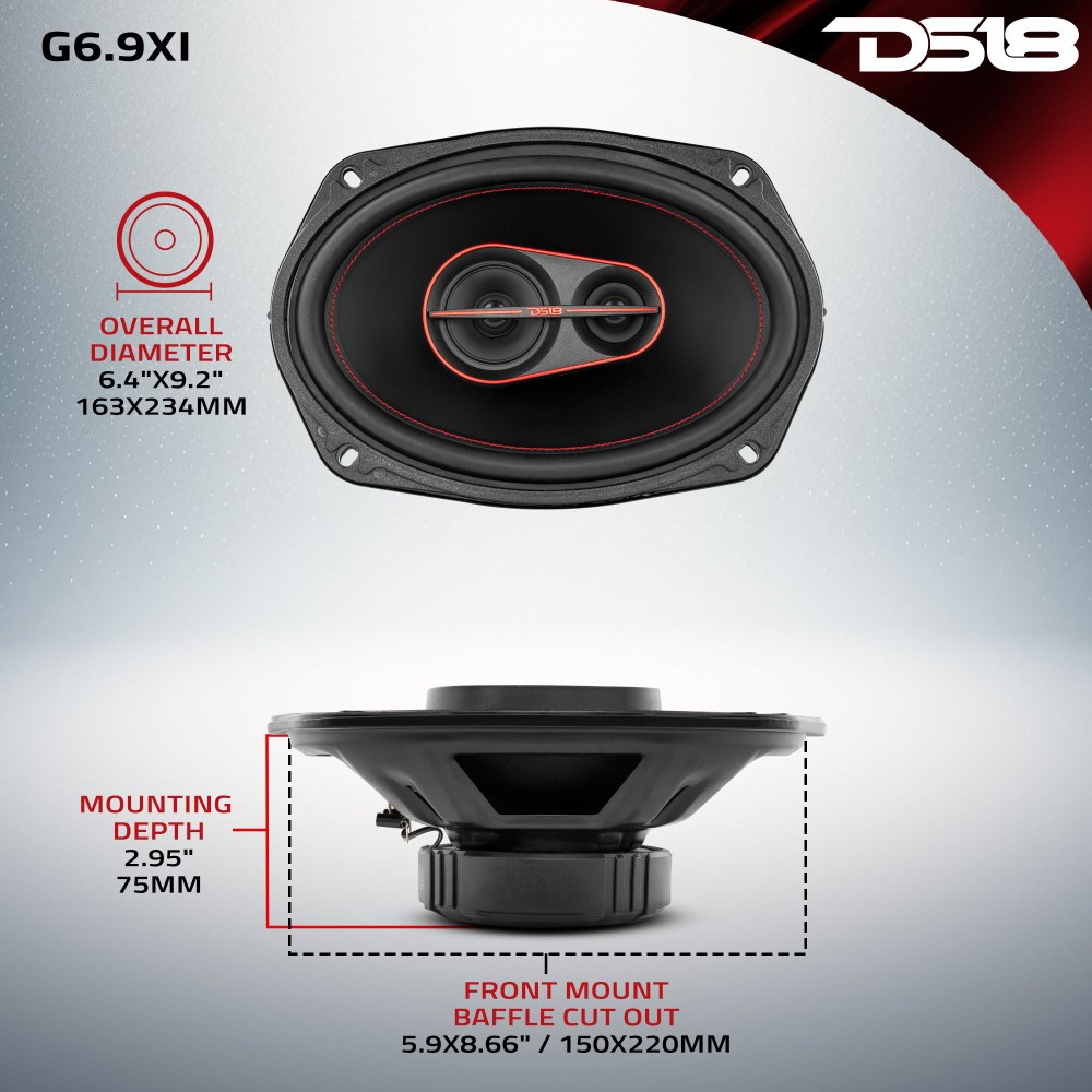 DS18 G6.9Xi, 6x9-Zoll-Koaxiallautsprecher