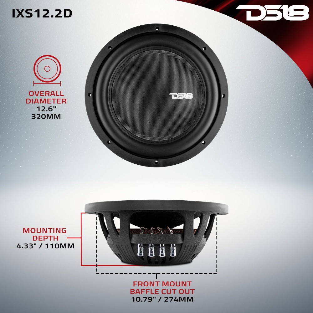 DS18 IXS12.2D, kompakter 12-Zoll-Tieftöner