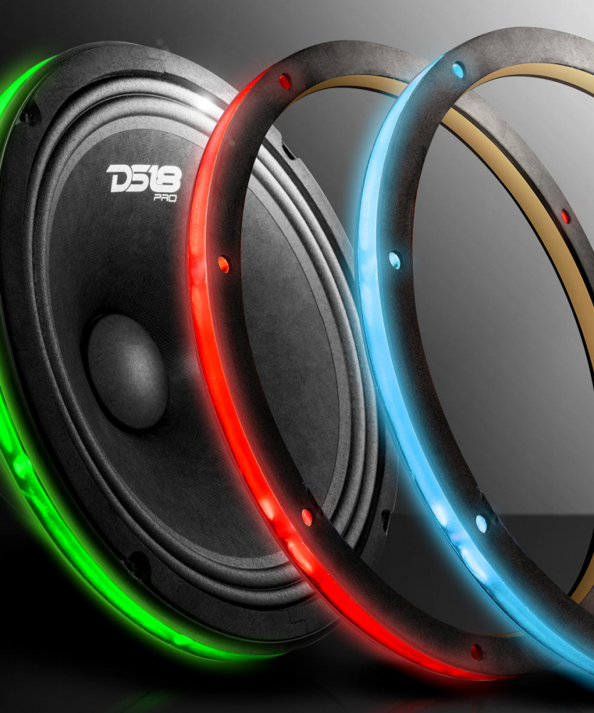 DS18 LRING10, 10-Zoll-RGB-LED-Ring für Lautsprecher/Bässe