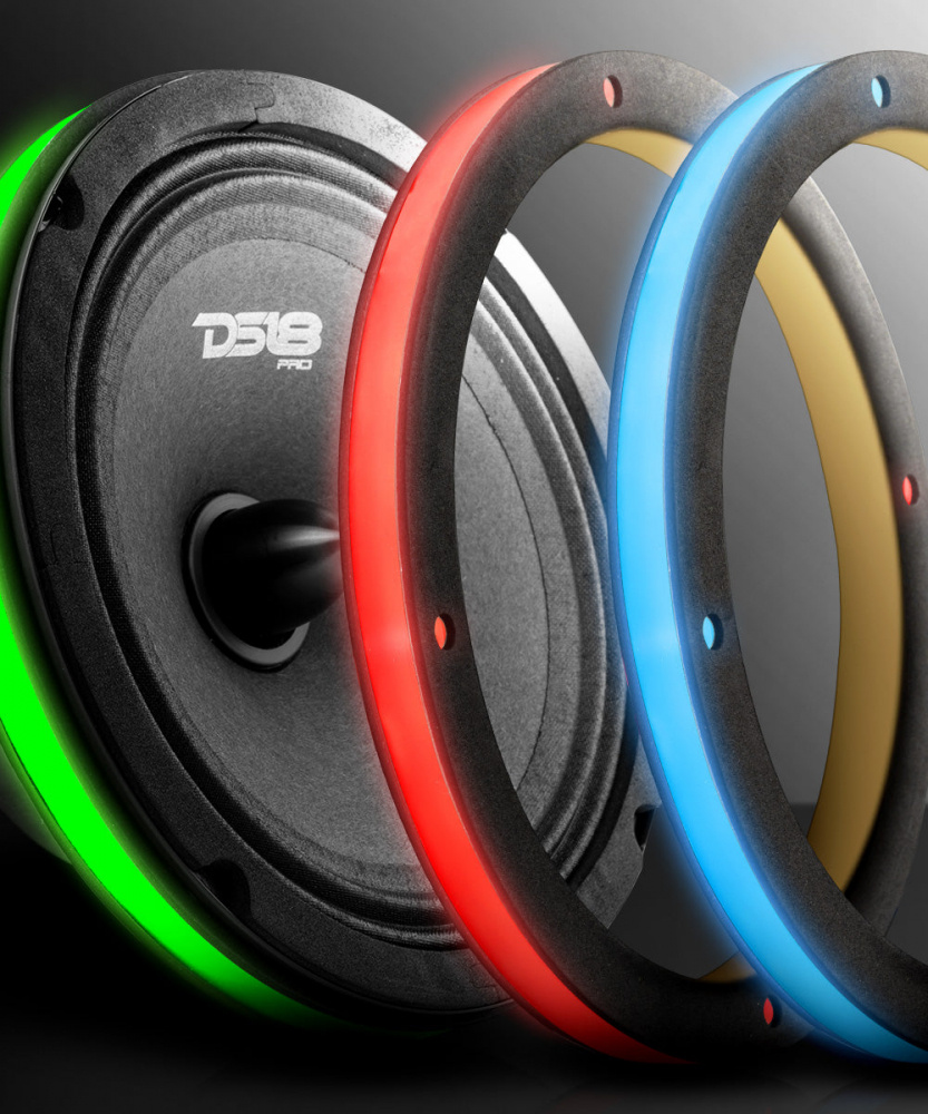 DS18 LRING8, 8-Zoll-RGB-LED-Ring für Lautsprecher/Bässe