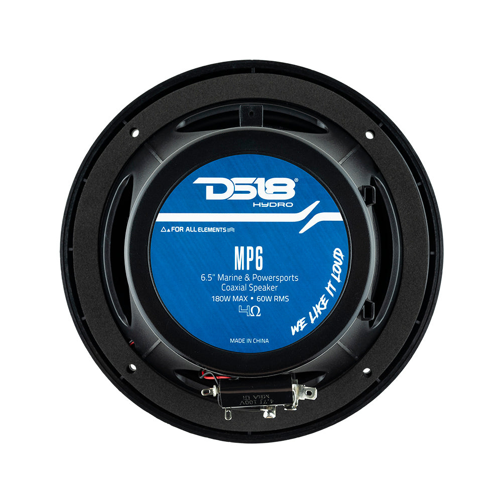 DS18 MP6/BK, schwarze 6,5-Zoll-Marine-Lautsprecher, Paar