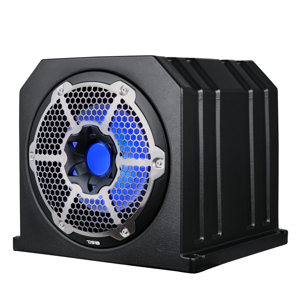 DS18 NXL-10SUBLD/BK, 10-Zoll-Marine-Bassgehäuse mit RGB-LED-Beleuchtung, schwarz