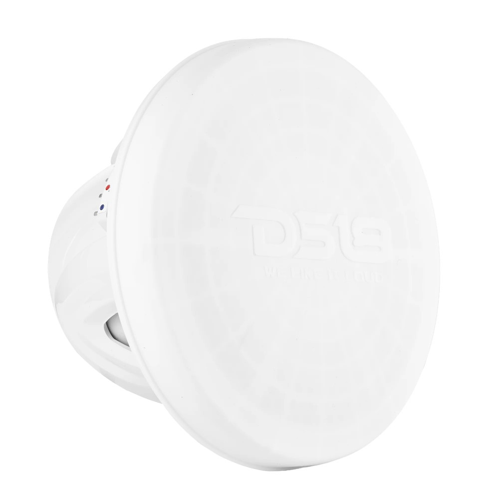 DS18 NXL-10SUB/WH, weiße 10-Zoll-Marine-Subwoofer mit LED, Paar