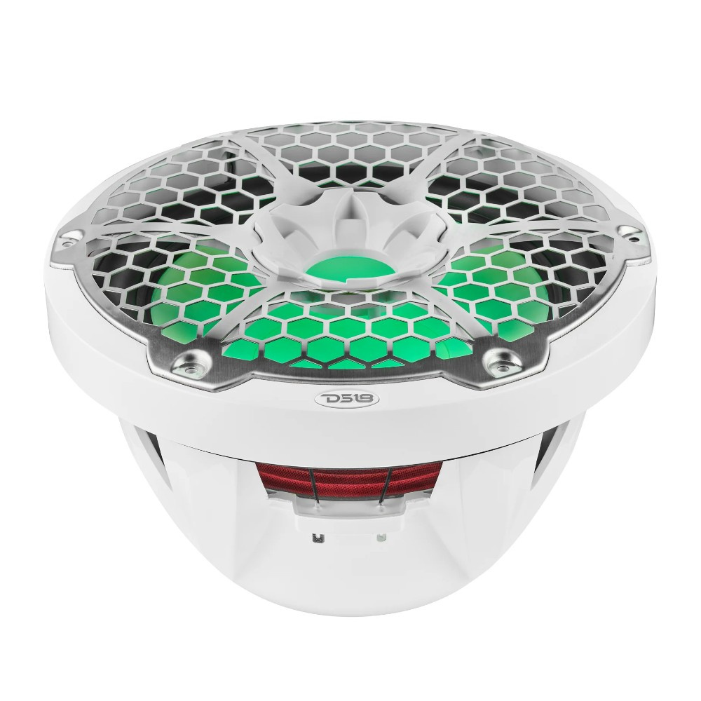 DS18 NXL-12SUB/WH, weiße 12-Zoll-Marine-Subwoofer mit LED, Paar