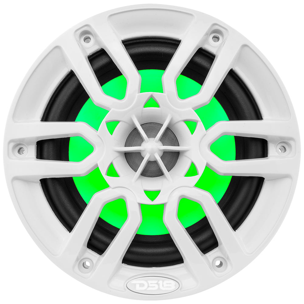 DS18 NXL-6, weiße 6,5-Zoll-Marine-Lautsprecher mit LED, Paar