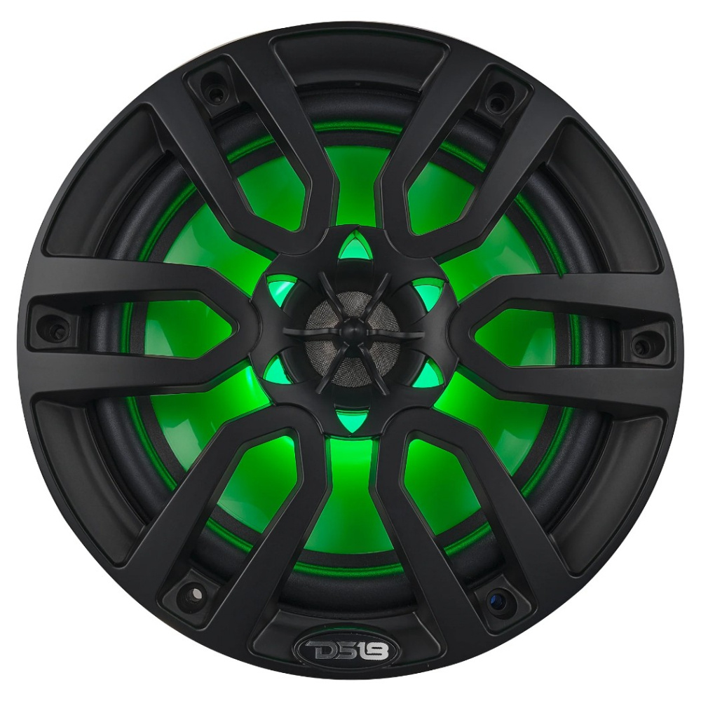 DS18 NXL-8/BK, schwarze 8-Zoll-Marine-Lautsprecher mit LED, Paar